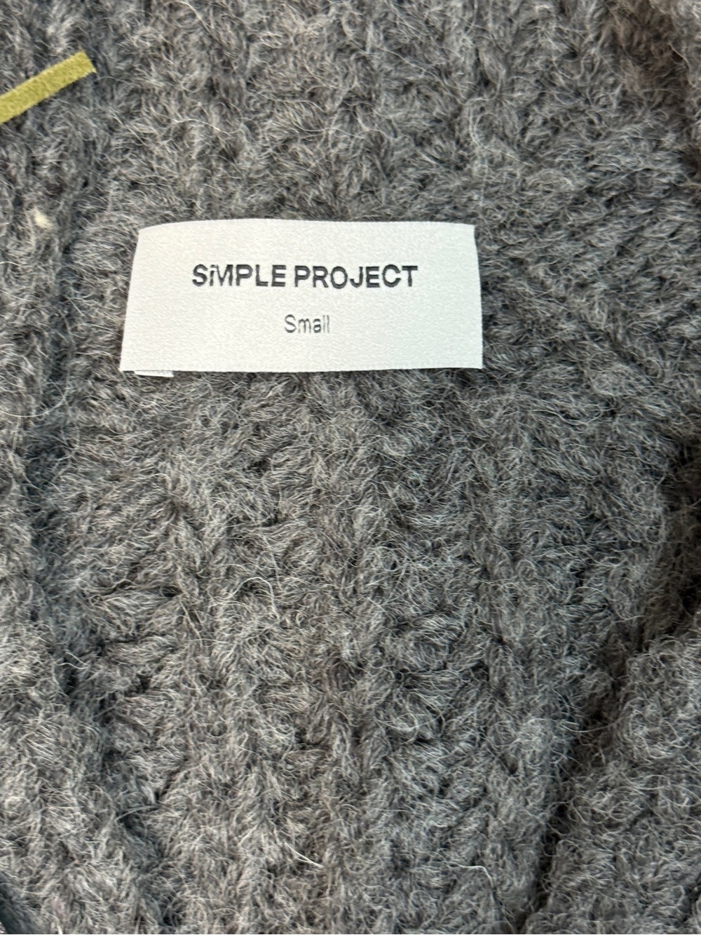 Simple Project Ribbed Knit Cardigan, Charcoal Grey - Picture 4 of 7